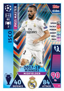 2018-19 Topps Match Attax UEFA Champions League #47 Isco Front