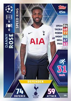 2018-19 Topps Match Attax UEFA Champions League #184 Danny Rose Front