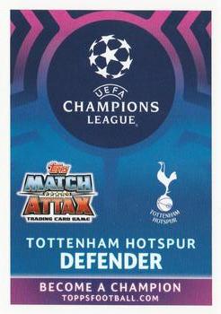 2018-19 Topps Match Attax UEFA Champions League #186 Jan Vertonghen Back