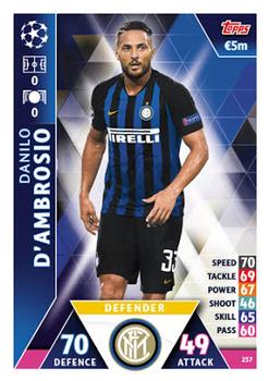 2018-19 Topps Match Attax UEFA Champions League #257 Danilo D'ambrosio Front