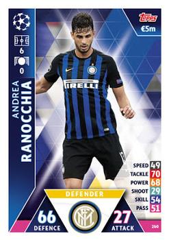 2018-19 Topps Match Attax UEFA Champions League #260 Andrea Ranocchia Front