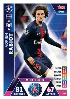 2018-19 Topps Match Attax UEFA Champions League #284 Adrien Rabiot Front