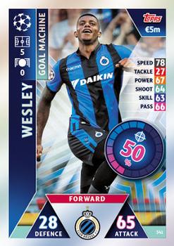 2018-19 Topps Match Attax UEFA Champions League #341 Wesley Front