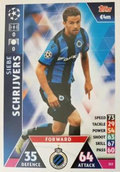 2018-19 Topps Match Attax UEFA Champions League #337 Siebe Schrijvers Front