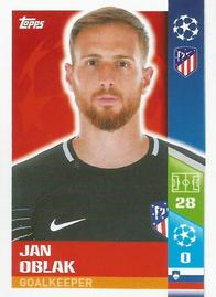 2017-18 Topps UEFA Champions League Stickers #44 Jan Oblak Front