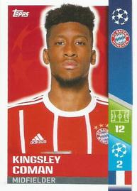 2017-18 Topps UEFA Champions League Stickers #76 Kingsley Coman Front