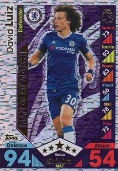 2016-17 Topps Match Attax Premier League Extra - Man of the Match #MA7 David Luiz Front