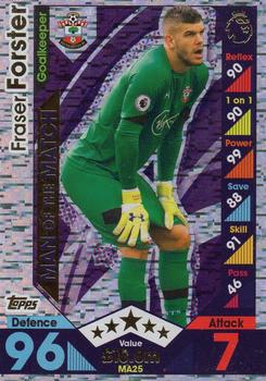 2016-17 Topps Match Attax Premier League Extra - Man of the Match #MA25 Fraser Forster Front