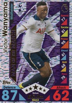 2016-17 Topps Match Attax Premier League Extra - Man of the Match #MA34 Victor Wanyama Front