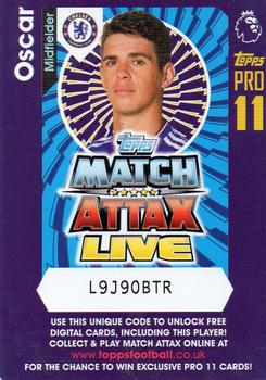 2016-17 Topps Match Attax Premier League - Live Code Cards #NNO Oscar Front