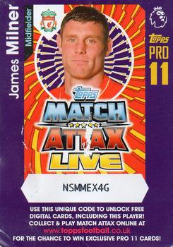 2016-17 Topps Match Attax Premier League - Live Code Cards #NNO James Milner Front