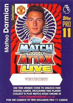 2016-17 Topps Match Attax Premier League - Live Code Cards #NNO Matteo Darmian Front