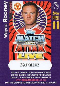 2016-17 Topps Match Attax Premier League - Live Code Cards #NNO Wayne Rooney Front