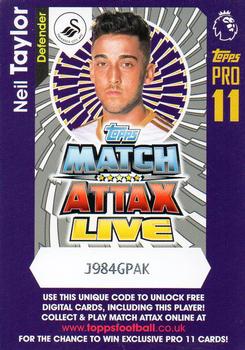 2016-17 Topps Match Attax Premier League - Live Code Cards #NNO Neil Taylor Front