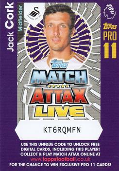 2016-17 Topps Match Attax Premier League - Live Code Cards #NNO Jack Cork Front