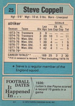 1979-80 Topps #25 Steve Coppell Back