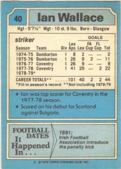 1979-80 Topps #40 Ian Wallace Back
