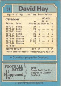 1979-80 Topps #51 David Hay Back