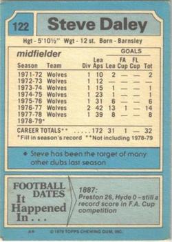 1979-80 Topps #122 Steve Daley Back