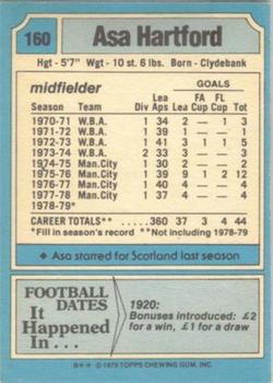 1979-80 Topps #160 Asa Hartford Back