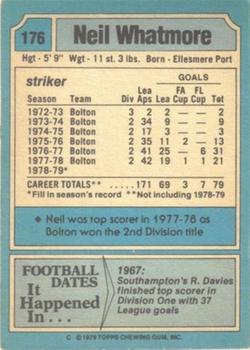 1979-80 Topps #176 Neil Whatmore Back