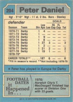 1979-80 Topps #204 Peter Daniel Back