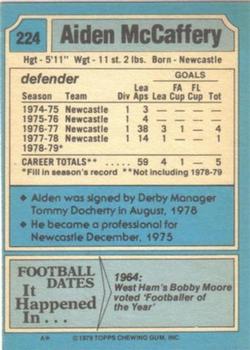 1979-80 Topps #224 Aidan McCaffery Back