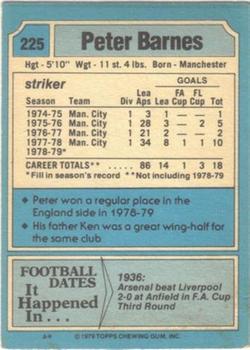 1979-80 Topps #225 Peter Barnes Back