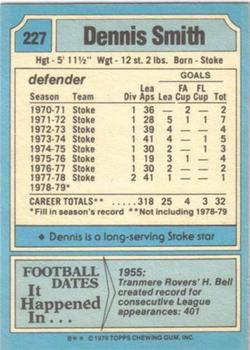 1979-80 Topps #227 Dennis Smith Back