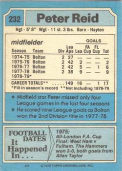 1979-80 Topps #232 Peter Reid Back