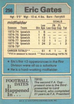 1979-80 Topps #256 Eric Gates Back