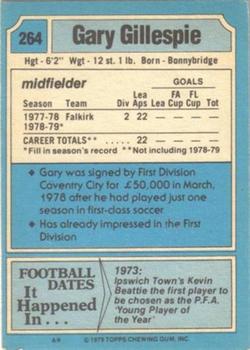 1979-80 Topps #264 Garry Gillespie Back
