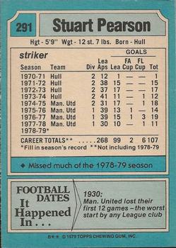 1979-80 Topps #291 Stuart Pearson Back