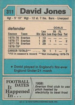 1979-80 Topps #311 David Jones Back