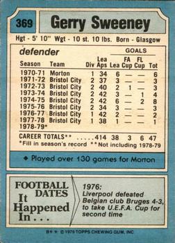 1979-80 Topps #369 Gerry Sweeney Back