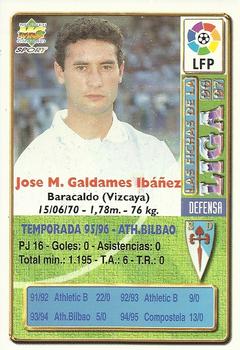 1996-97 Mundicromo Sport Las Fichas de La Liga - Ultima Hora II #168 Galdames Back