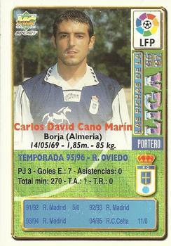 1996-97 Mundicromo Sport Las Fichas de La Liga - Ultima Hora II #256 Cano Back