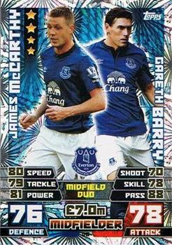 2014-15 Topps Match Attax Premier League Extra - Duo Cards #D6 James McCarthy / Gareth Barry Front
