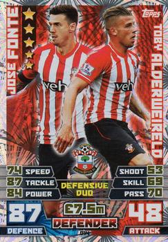 2014-15 Topps Match Attax Premier League Extra - Duo Cards #D14 Jose Fonte / Toby Alderweireld Front