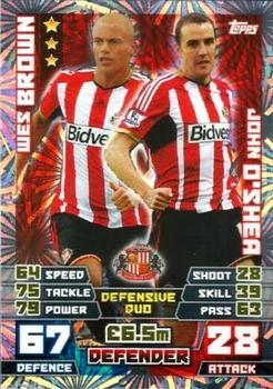 2014-15 Topps Match Attax Premier League Extra - Duo Cards #D16 Wes Brown / John O'Shea Front