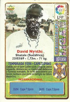 1996-97 Mundicromo Sport Las Fichas de La Liga - Ultima Hora III #80 Nyathi Back
