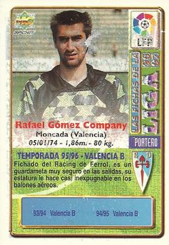 1996-97 Mundicromo Sport Las Fichas de La Liga - Ultima Hora III #166 Rafa Back