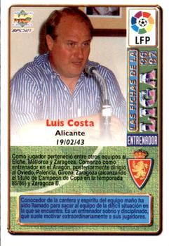 1996-97 Mundicromo Sport Las Fichas de La Liga - Ultima Hora III #200 Luis Costa Back