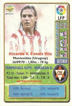 1996-97 Mundicromo Sport Las Fichas de La Liga - Ultima Hora III #368 Canals Back