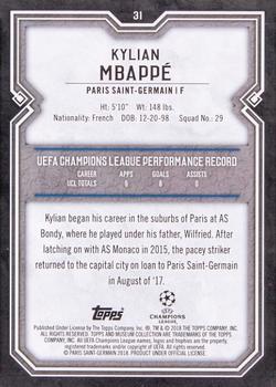 2017-18 Topps Museum Collection UEFA Champions League - Gold #31 Kylian Mbappe Back