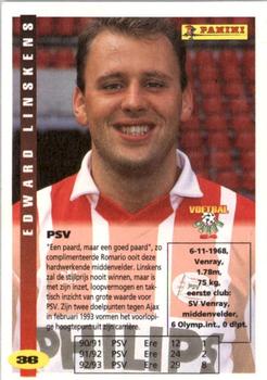 1994 Panini Voetbal Cards #36 Edward Linskens Back