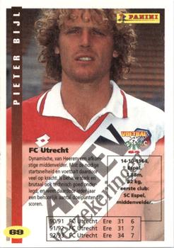 1994 Panini Voetbal Cards #69 Pieter Bijl Back