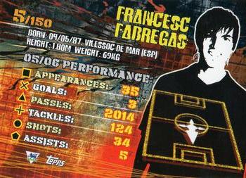 2007 Topps Premier Gold #5 Francesc Fabregas Back