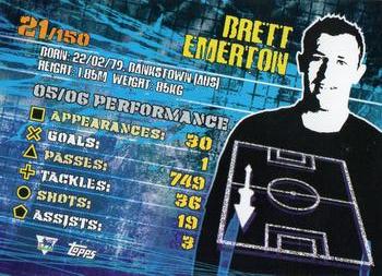 2007 Topps Premier Gold #21 Brett Emerton Back
