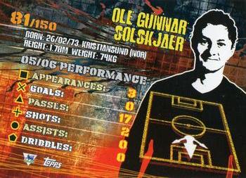 2007 Topps Premier Gold #81 Ole Gunnar Solskjaer Back